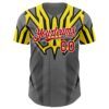 Custom Steel Gray Red White Yellow-Black Car Racing Formula Auto Motorsport Authentic Baseball Jersey