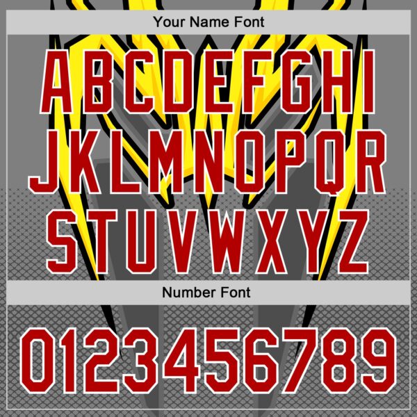 Custom Steel Gray Red White Yellow-Black Car Racing Formula Auto Motorsport Authentic Baseball Jersey