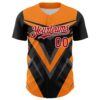 Custom Black Red White Bay Orange-Gray Car Racing Formula Auto Motorsport Authentic Baseball Jersey