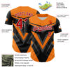 Custom Black Red White Bay Orange-Gray Car Racing Formula Auto Motorsport Authentic Baseball Jersey