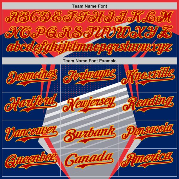 Custom Navy Red Gold Gray-White Car Racing Formula Auto Motorsport Authentic Baseball Jersey