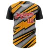 Custom Black Red White Yellow-Gray Car Racing Formula Auto Motorsport Authentic Baseball Jersey