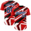 Custom Red USA Navy Blue White-Black Car Racing Formula Auto Motorsport Authentic Baseball Jersey
