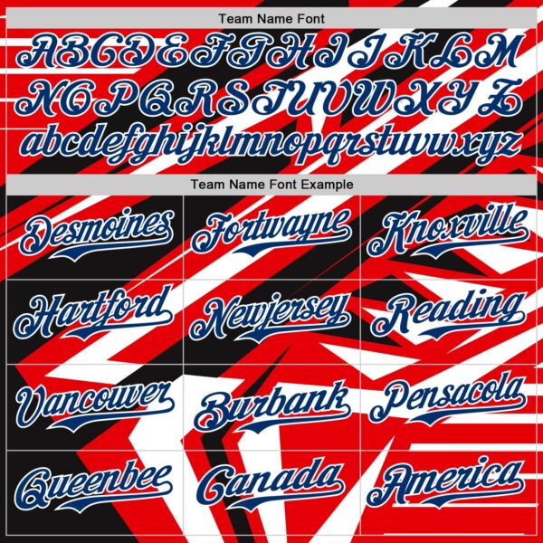 Custom Red USA Navy Blue White-Black Car Racing Formula Auto Motorsport Authentic Baseball Jersey