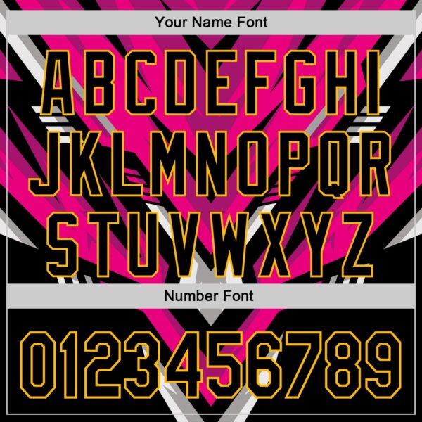 Custom Black Gold Pink White-Gray Car Racing Formula Auto Motorsport Authentic Baseball Jersey