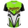Custom Black Gold Green-White Car Racing Formula Auto Motorsport Authentic Baseball Jersey