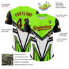 Custom Black Gold Green-White Car Racing Formula Auto Motorsport Authentic Baseball Jersey