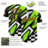 Custom Black Gold Green-White Car Racing Formula Auto Motorsport Authentic Baseball Jersey