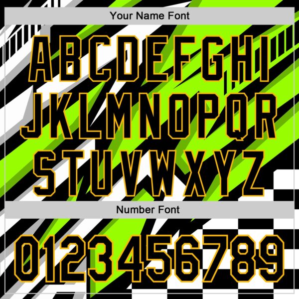 Custom Black Gold Green-White Car Racing Formula Auto Motorsport Authentic Baseball Jersey