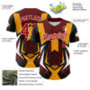 Custom Black Red White-Yellow Car Racing Formula Auto Motorsport Authentic Baseball Jersey
