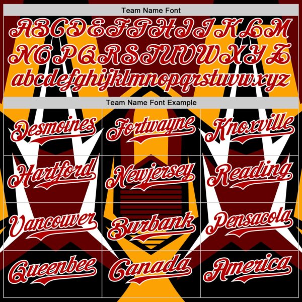 Custom Black Red White-Yellow Car Racing Formula Auto Motorsport Authentic Baseball Jersey