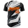 Custom Black Red Gold White-Gray Car Racing Formula Auto Motorsport Authentic Baseball Jersey