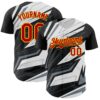 Custom Black Red Gold White-Gray Car Racing Formula Auto Motorsport Authentic Baseball Jersey