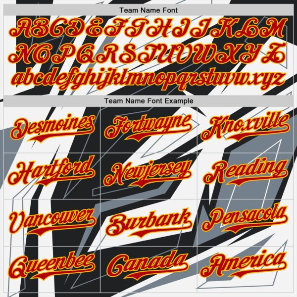 Custom Black Red Gold White-Gray Car Racing Formula Auto Motorsport Authentic Baseball Jersey