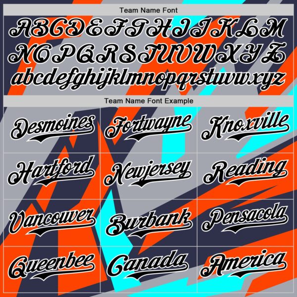 Custom Gray Black White Orange-Aqua Car Racing Formula Auto Motorsport Authentic Baseball Jersey