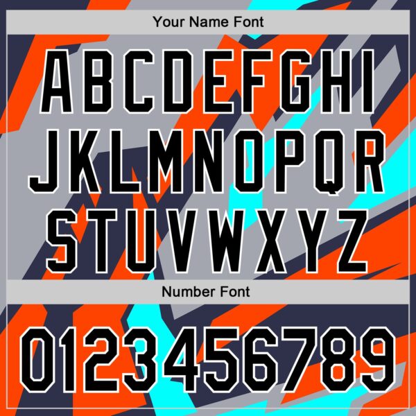 Custom Gray Black White Orange-Aqua Car Racing Formula Auto Motorsport Authentic Baseball Jersey