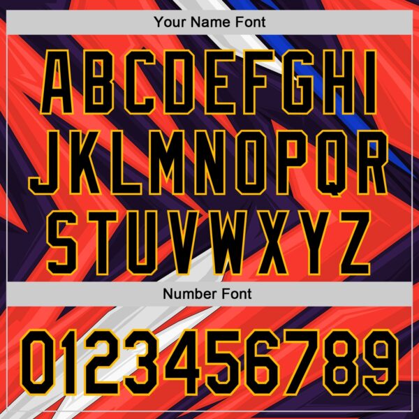 Custom Black Gold Orange Blue-White Car Racing Formula Auto Motorsport Authentic Baseball Jersey