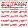 Custom White Red Foodie Candy Sweets Authentic Baseball Jersey