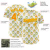 Custom White Bay Orange-Light Yellow Foodie Rice Stuffed Pepper Vegetable Authentic Baseball Jersey