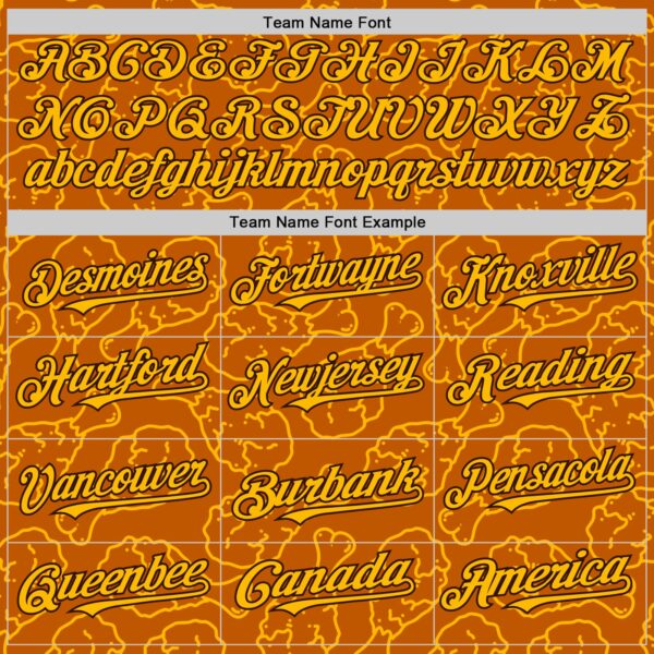 Custom Texas Orange Gold-Black Foodie Fast Food Fried Chicken Authentic Baseball Jersey