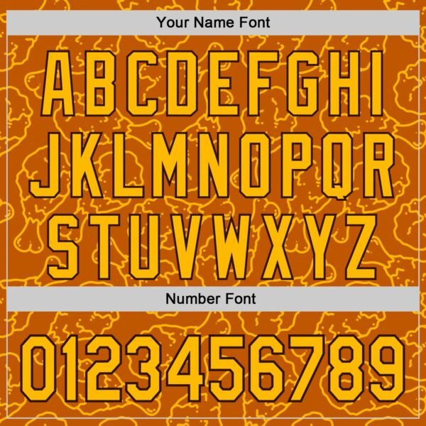 Custom Texas Orange Gold-Black Foodie Fast Food Fried Chicken Authentic Baseball Jersey