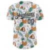 Custom White Black Foodie Summer Fruits Authentic Baseball Jersey