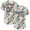 Custom White Black Foodie Summer Fruits Authentic Baseball Jersey