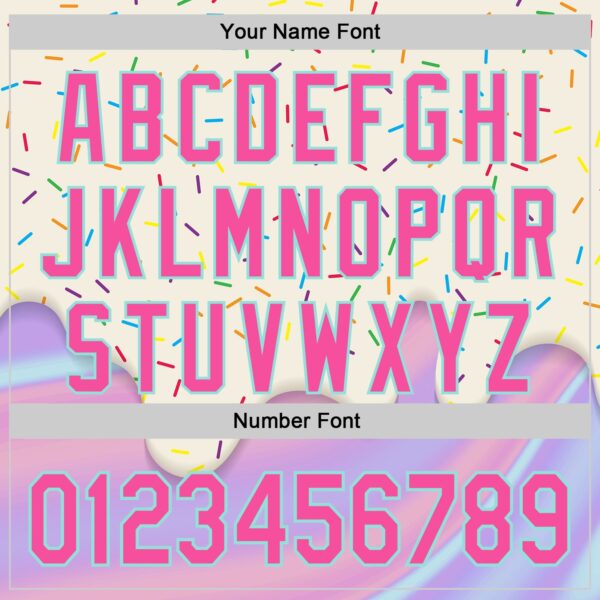 Custom Cream Pink-Ice Blue Foodie Dripping Ice Cream Authentic Baseball Jersey