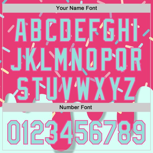 Custom Pink Ice Blue Foodie Dripping Ice Cream Authentic Baseball Jersey