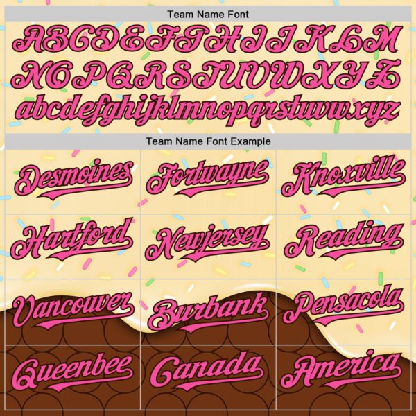 Custom Yellow Pink-Brown Foodie Dripping Ice Cream Authentic Baseball Jersey