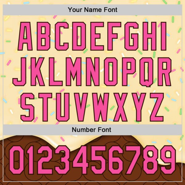 Custom Yellow Pink-Brown Foodie Dripping Ice Cream Authentic Baseball Jersey