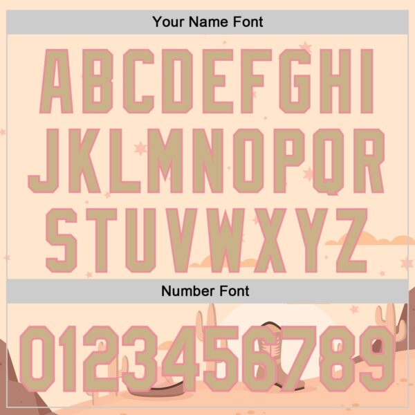 Custom City Cream Vegas Gold-Medium Pink Texas Cowboy Landscape City Edition Authentic Baseball Jersey