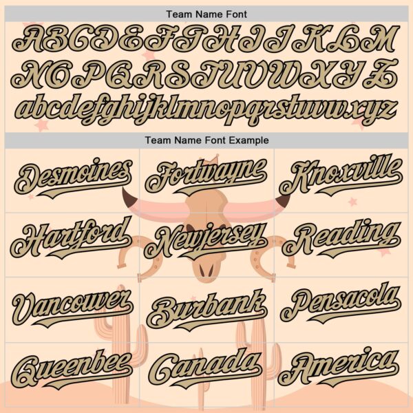 Custom City Cream Vegas Gold-Black Texas Cowboy Landscape City Edition Authentic Baseball Jersey