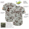 Custom Gray Brown-White Texas Horseshoe Cowboy City Edition Authentic Baseball Jersey