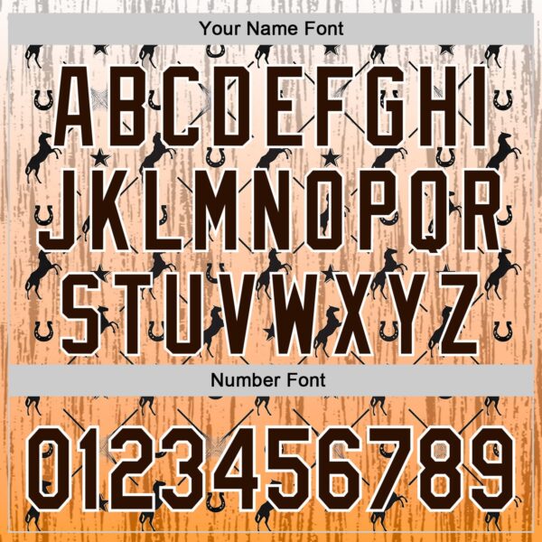 Custom Orange Brown-White Texas Horseshoe Cowboy City Edition Authentic Baseball Jersey