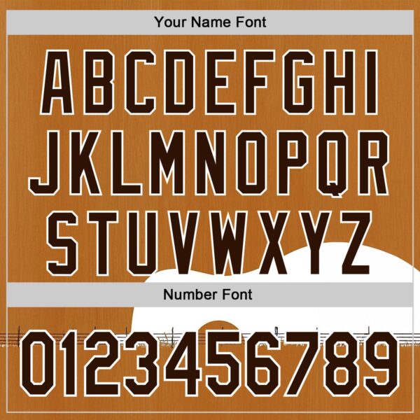 Custom Brown White Texas Guitar City Edition Authentic Baseball Jersey