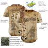 Custom City Cream Brown Texas Grunge Cowboy Country Music City Edition Authentic Baseball Jersey