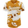 Custom Yellow White-Old Gold Texas Cowboy Guitar City Edition Authentic Baseball Jersey