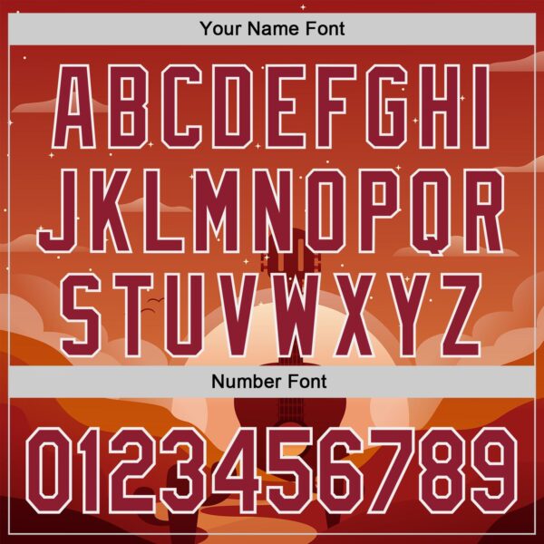 Custom Red Cardinal-White Texas Sunset Southwest Landscape Guitar City Edition Authentic Baseball Jersey