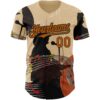 Custom City Cream Texas Orange-Black Texas Guitar City Edition Authentic Baseball Jersey