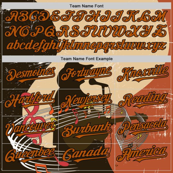 Custom City Cream Texas Orange-Black Texas Guitar City Edition Authentic Baseball Jersey