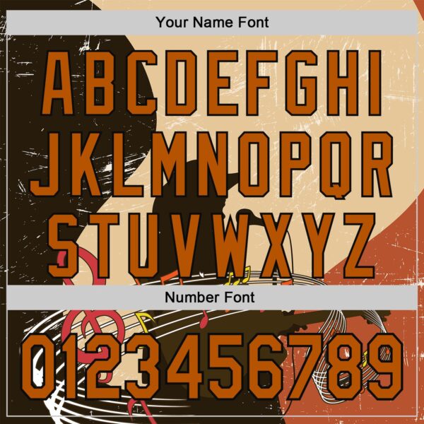 Custom City Cream Texas Orange-Black Texas Guitar City Edition Authentic Baseball Jersey