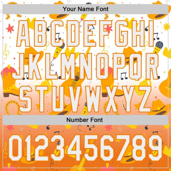 Custom White Bay Orange Texas Cowboy Country Music City Edition Authentic Baseball Jersey