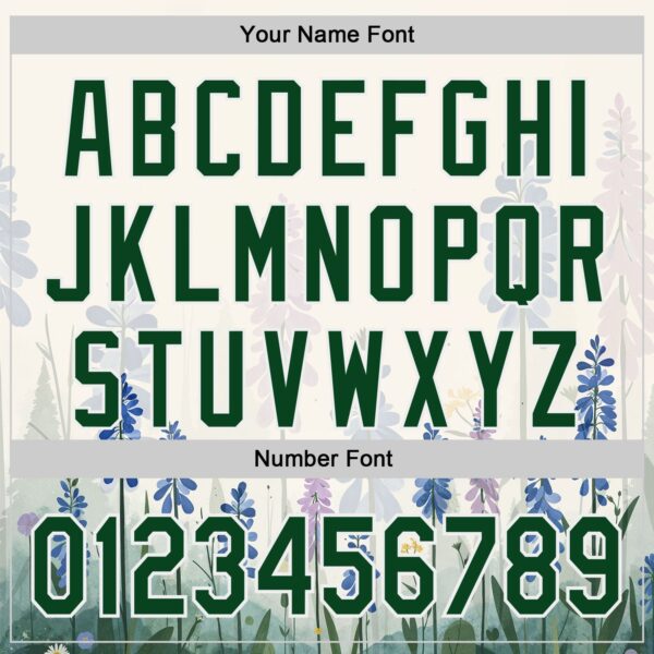 Custom White Green Texas Bluebonnet Floral City Edition Authentic Baseball Jersey