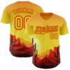 Custom Yellow Red Texas Sunset Southwest Landscape City Edition Authentic Baseball Jersey