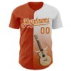 Custom Texas Orange White Texas Guitar City Edition Authentic Baseball Jersey