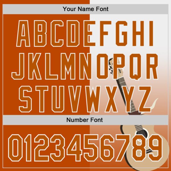 Custom Texas Orange White Texas Guitar City Edition Authentic Baseball Jersey