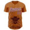 Custom Brown Burgundy-White Texas Cowboy City Edition Authentic Baseball Jersey
