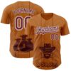 Custom Brown Burgundy-White Texas Cowboy City Edition Authentic Baseball Jersey