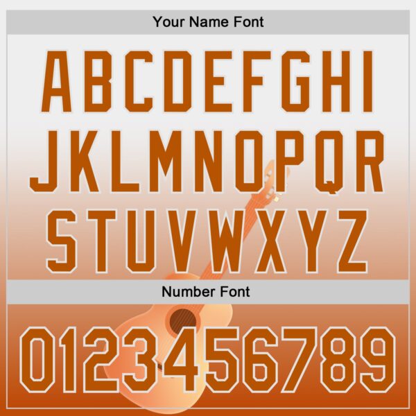 Custom White Texas Orange Texas Guitar City Edition Authentic Baseball Jersey